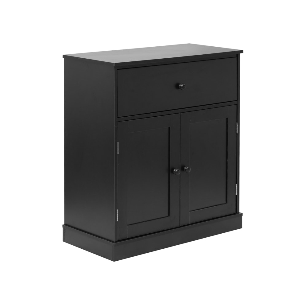 Acan Commode Tamise 2 tiroirs noire 40 x 28 x 39 cm, commode en plastique 2 tiroirs multi-usages format folio