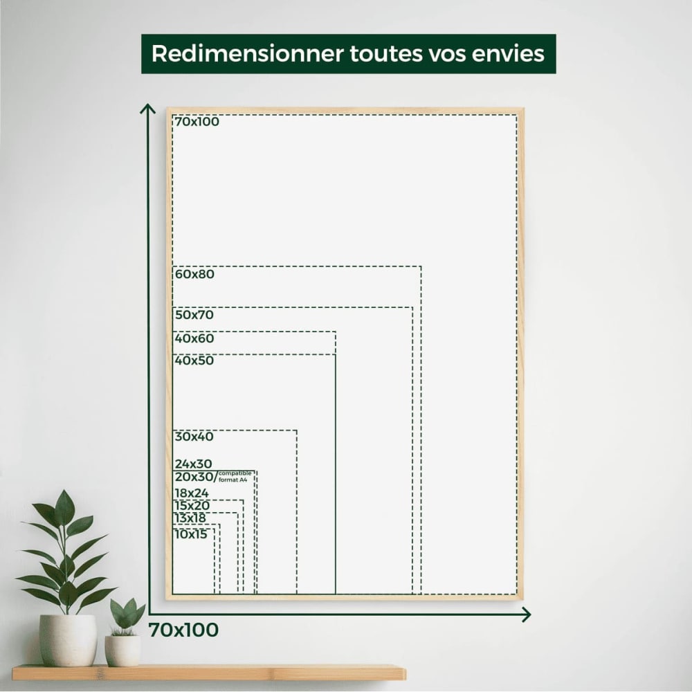 Cadre Photo Avec Passe-Partout Super Blanc 28x42 Cm - Cadre En Bois Naturel Beige 3.5 Cm Largeur Pour Photo, Poster Ou Diplôme