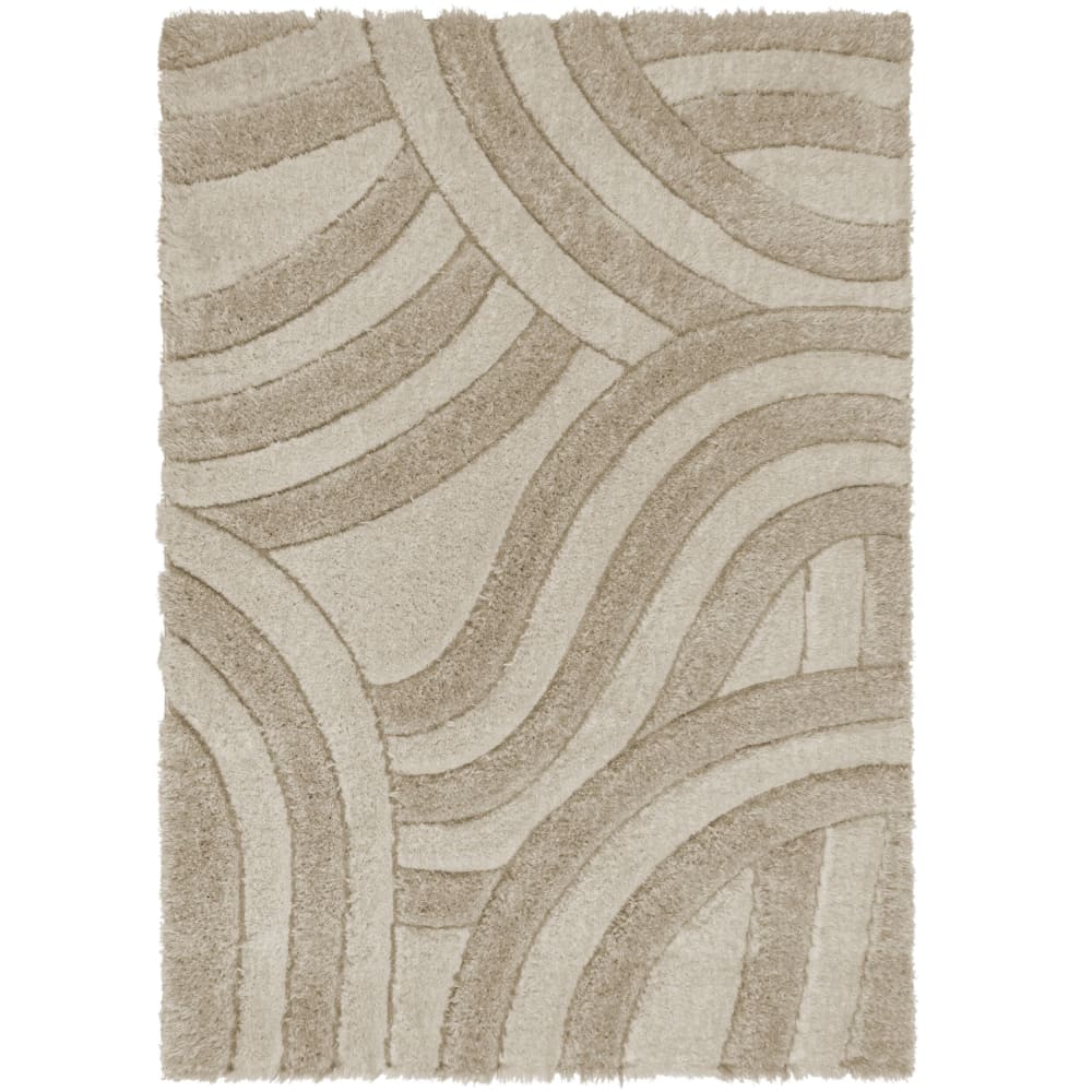 Tapis de salon - VIMODA - 200x290 cm - Beige - Marron - Moderne - Maison