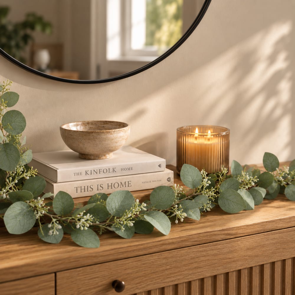 2 Guirlandes Eucalyptus Artificiel 1.8m - Décoration Réaliste Pour Maison, Mariage Et Fêtes
