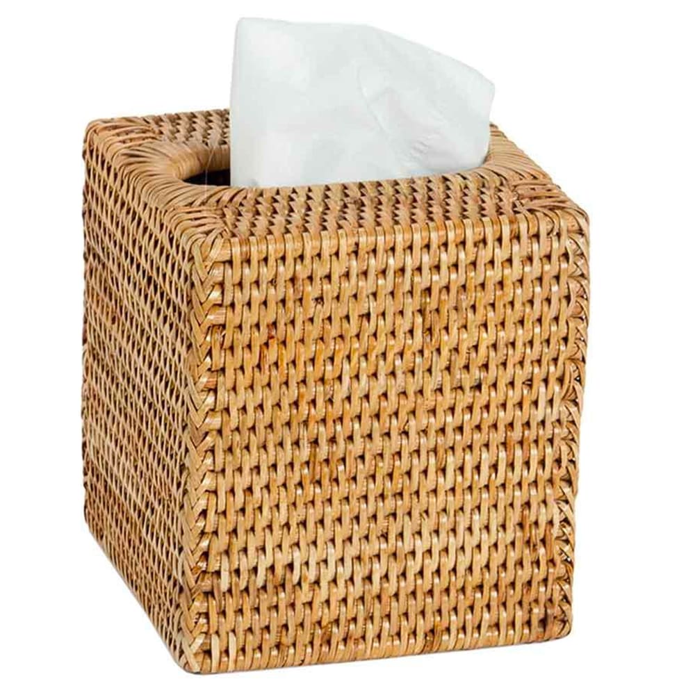 Boite à Mouchoirs Carrée Mouchoirs En Tissu TOLIDA Boîte à Ouchoirs Carrée En PU Lin Beige Avec Bords Dorés Boîte Boite A Mouchoir Boîte Avec Couvercle Magnétique