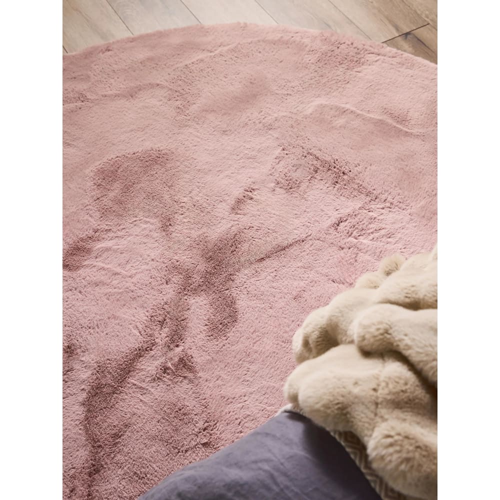 Fellteppich rosa D 80 rund Dave