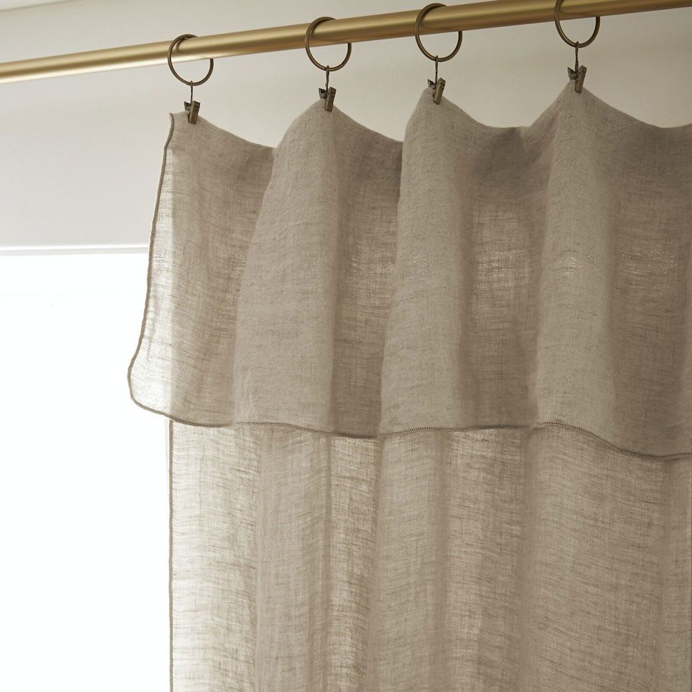 Rideau 100% lin lavé uni 140x270 cm