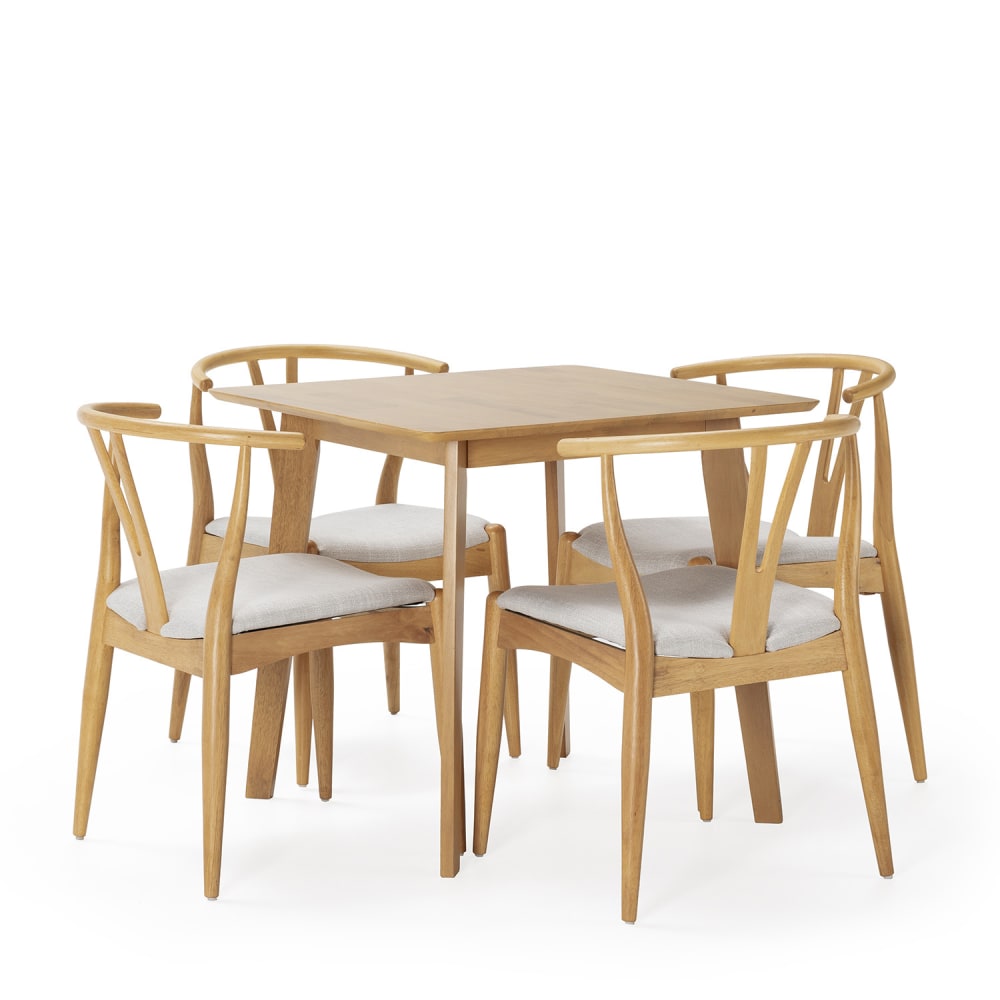 East West Furniture ANBO5-CAP-C - Set di 5 tavoli da cucina per 4