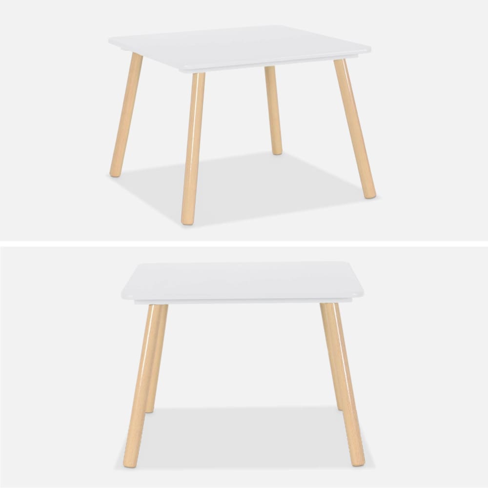 Table carrée naturel/blanc Oxybul Oxybul éveil et jeux