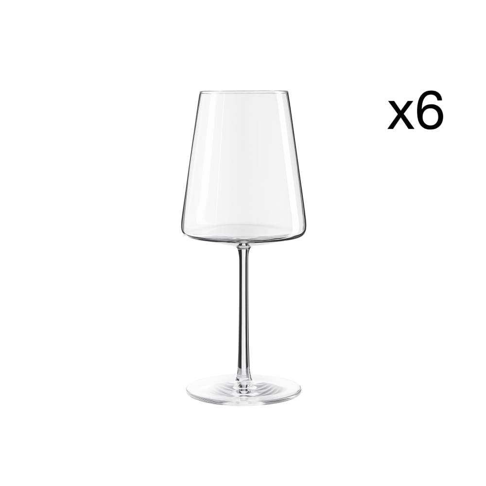 Verres Blancs/Dorés Power Lot De 6 380ml - Verres Cristal Modernes Lavables Au Lave-Vaisselle Made In Germany
