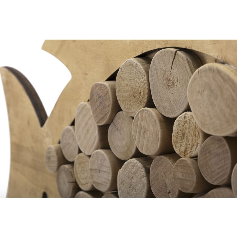 Perchero Decorativo De Madera Con Forma De Pez – 3 Ganchos Estilo Rama, Rústico Y Funcional