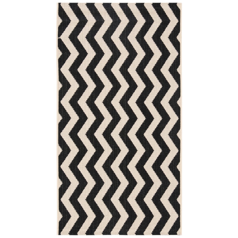 Teppich Schwarz und Beige 122 X 170 cm Courtyard
