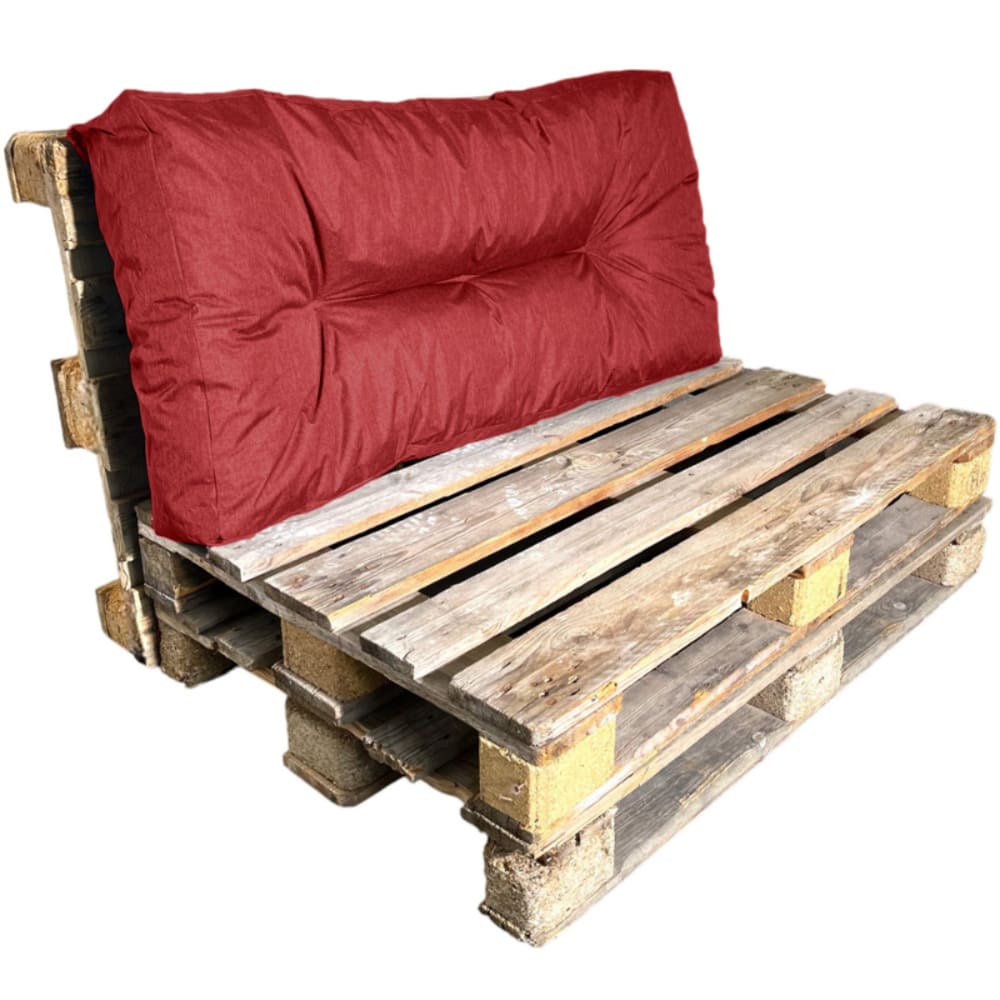 Palettenkissen aus Polyester 120x60 cm, rot
