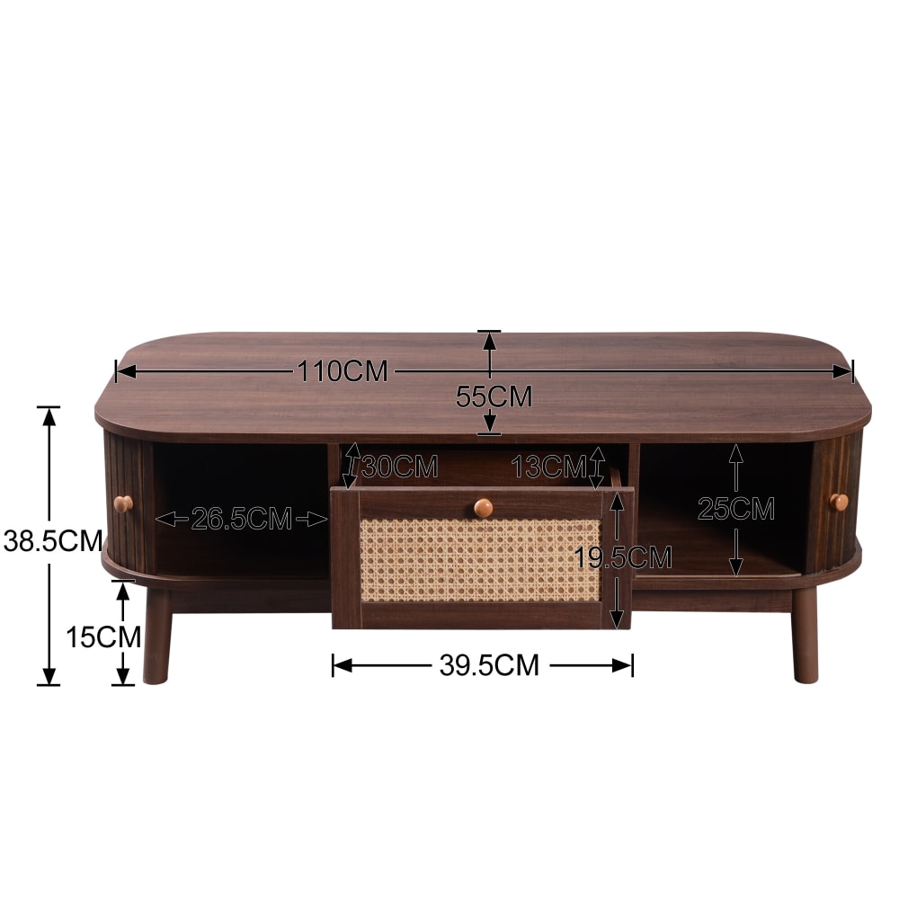 Tavolino Americano Retrò In Legno Massello 40x40x60 Cm Con Cassetto E Ripiano - Mobiletto Da Salotto, Camera Da Letto, Stile Noce Ciliegio