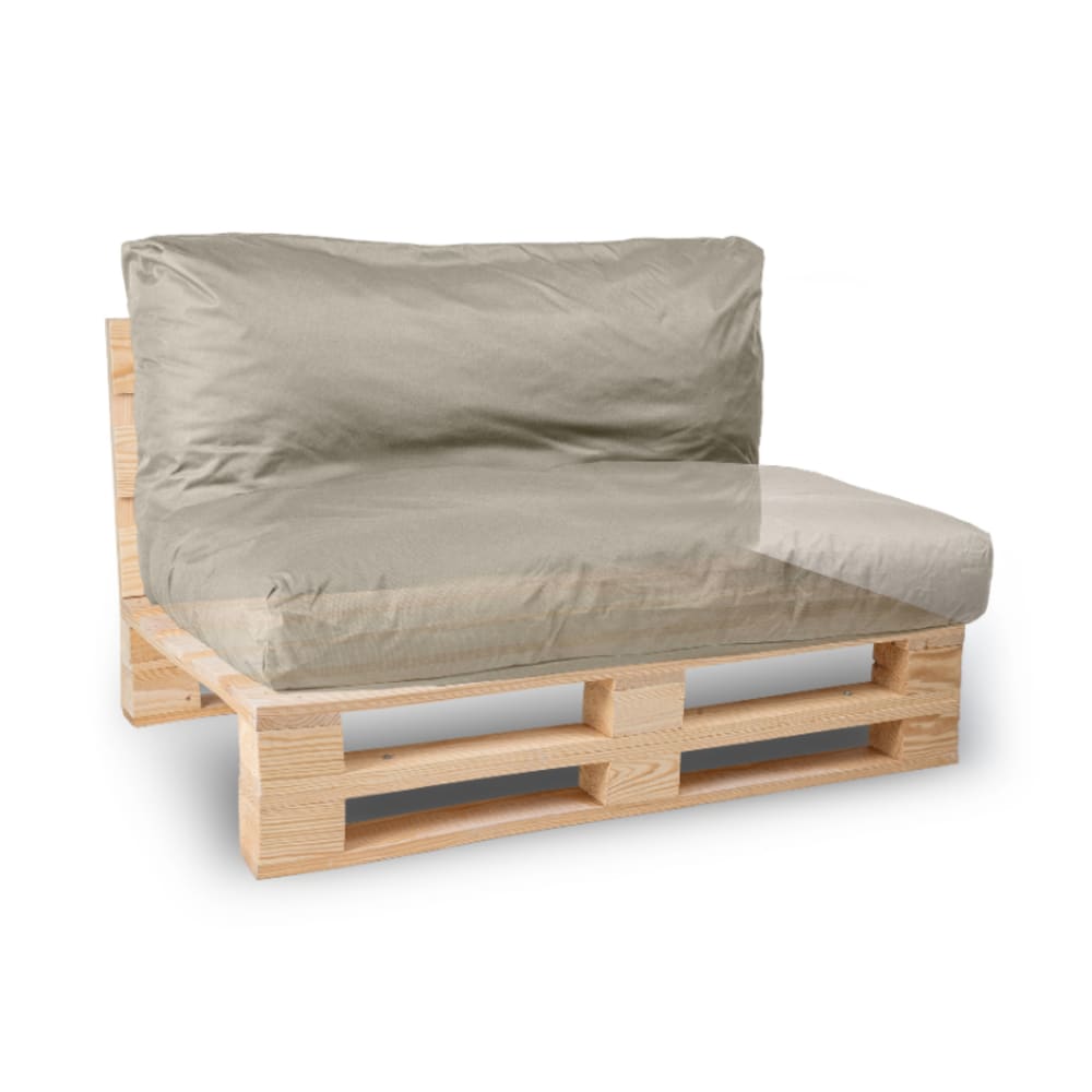 Abziehbares Palettenkissen aus Polyester 120x60 cm, hellgrau