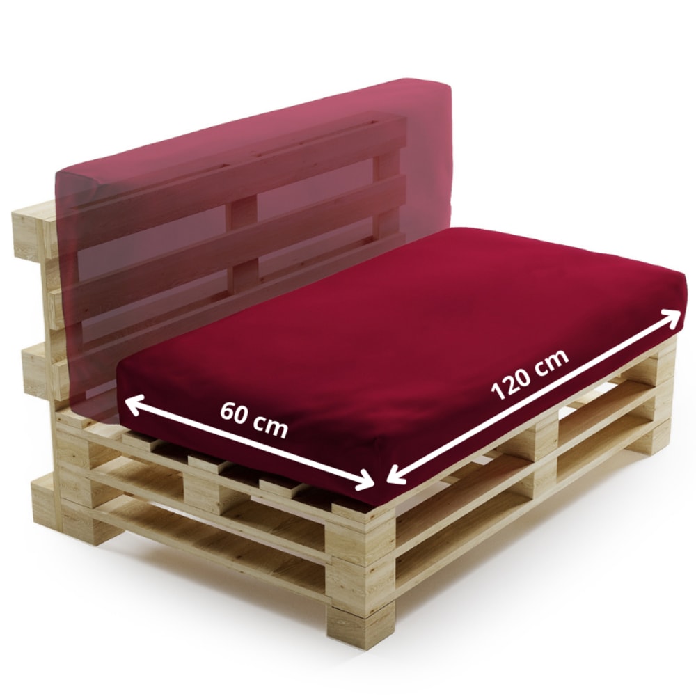 Spatium Cuscini Pallet Impermeabili - Set Trapuntato Con Federa Removibile Beige 875713