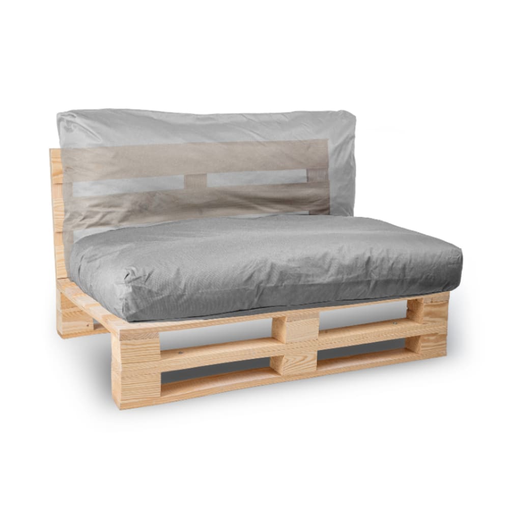 Abziehbares Palettenkissen aus Polyester 120x60 cm, dunkelgrau