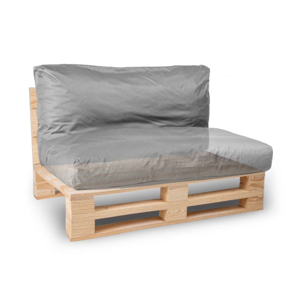 Abziehbares Palettenkissen aus Polyester 120x60 cm, dunkelgrau