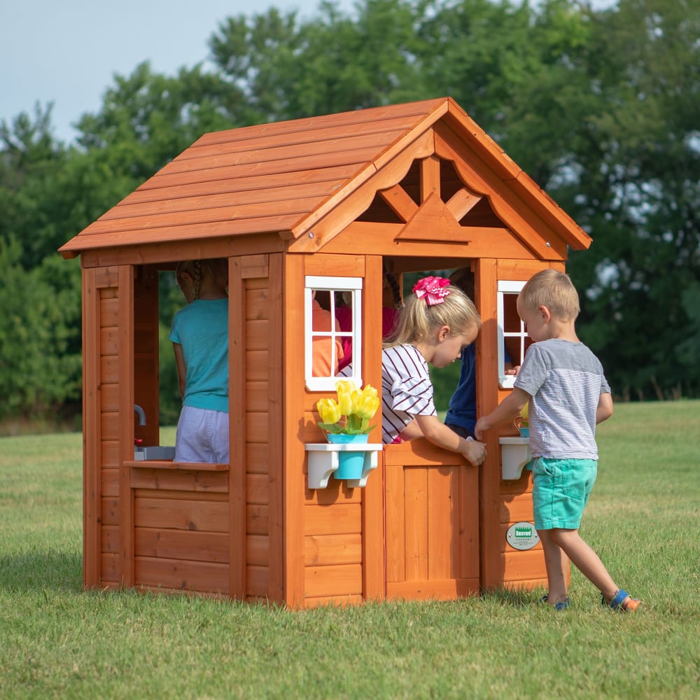 Cabane enfant bois FSC avec cuisine extérieure et demi-porte – TP Toys Cabane enfant bois FSC avec cuisine extérieure et demi-porte – TP Toys