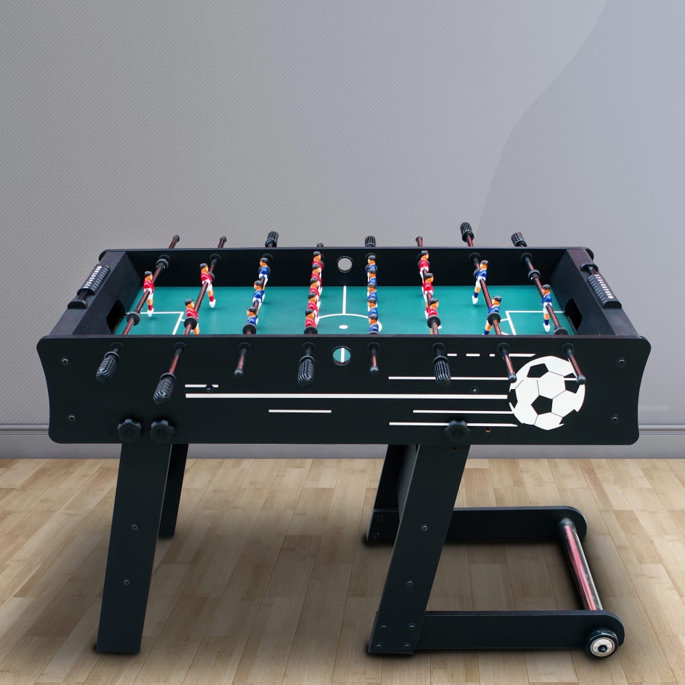 FANTASK Babyfoot Pliable en Bois avec 2 balles, 2 compteurs de Points et 22 Figurines, Table de Baby-Foot pour 2 à 4 Joueurs, Peu encombrant, Table de Jeu pour Enfants et Adultes FANTASK Babyfoot Pliable en Bois avec 2 balles, 2 compteurs de Points et 22 Figurines, Table de Baby-Foot pour 2 à 4 Joueurs, Peu encombrant, Table de Jeu pour Enfants et Adultes