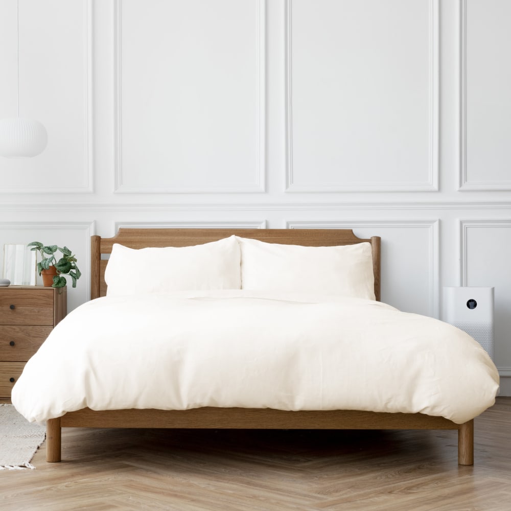 Copripiumino In Puro Raso Di Cotone Tinta Unita - Gottardo