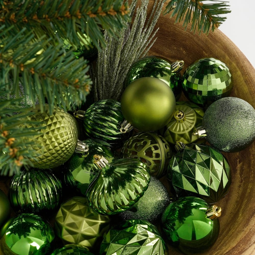 Weihnachtskugel-Set Unbreakable baubles Dunkelgrün H7xB7xL7cm Unbreakable baubles