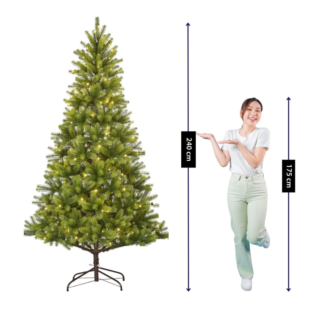 Künstlicher Weihnachtsbaum Nagoya Grün Kunststoff H240xB138xL138cm Nagoya