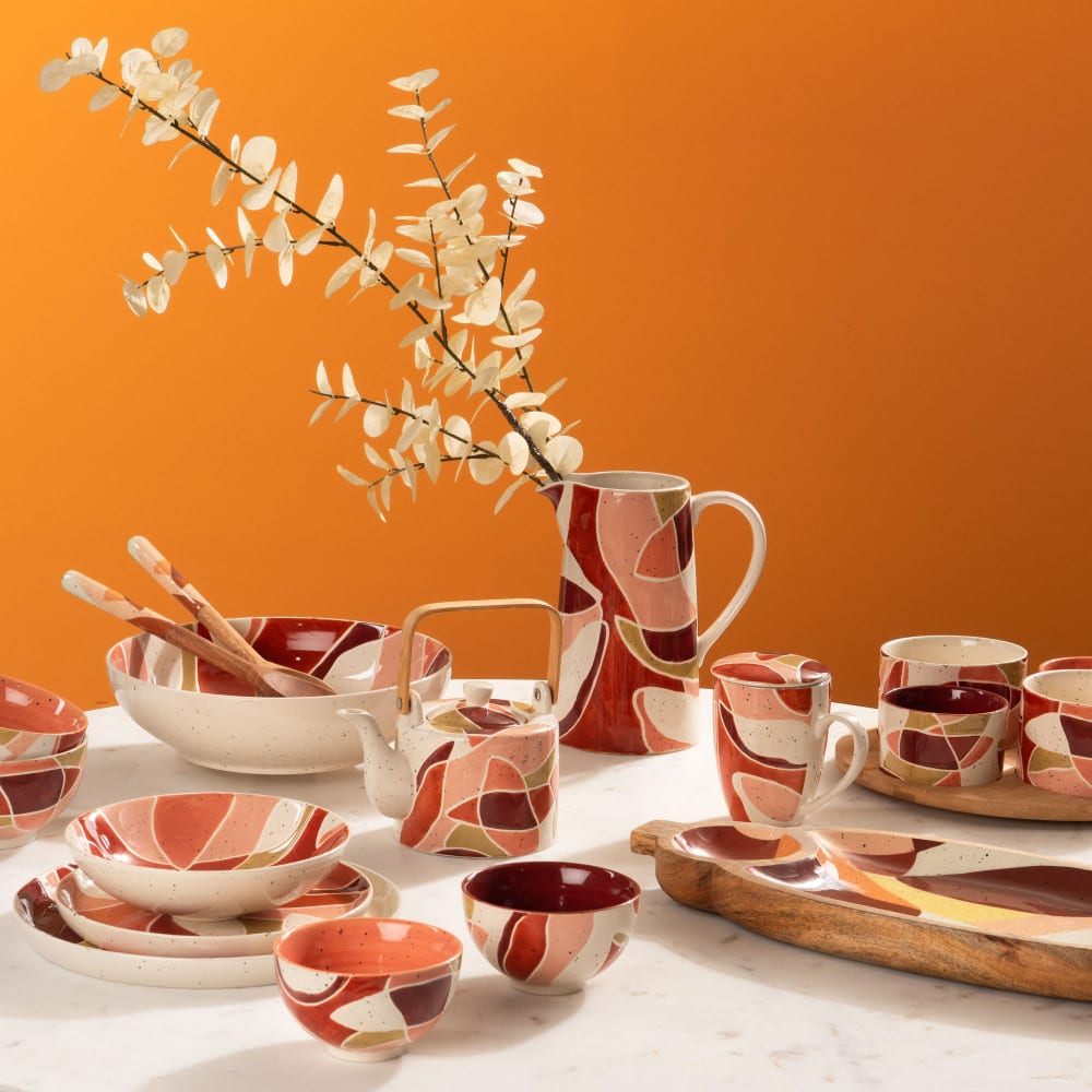 Assiettes Arcopal orange légumes - Ressourcerie Histoires
