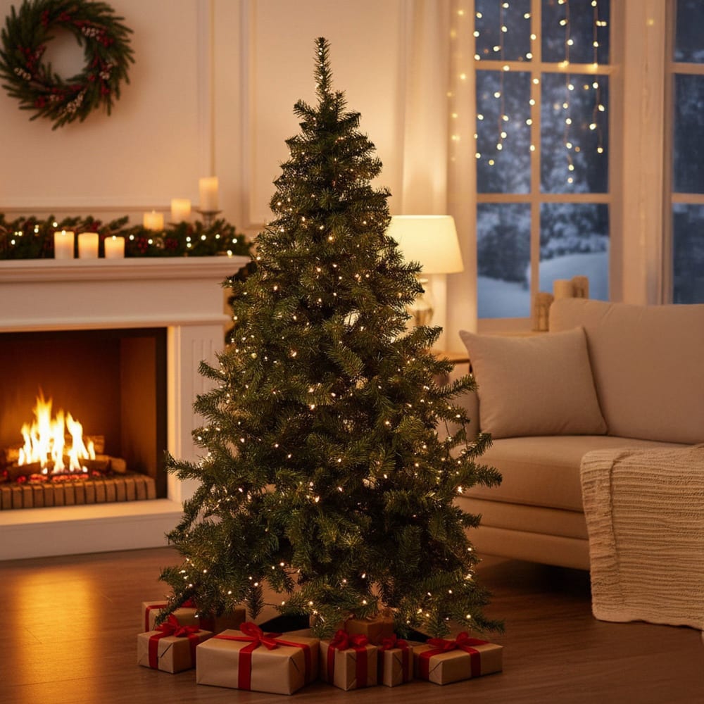 Künstlicher Weihnachtsbaum Grün 250 cm hoch Tinsel