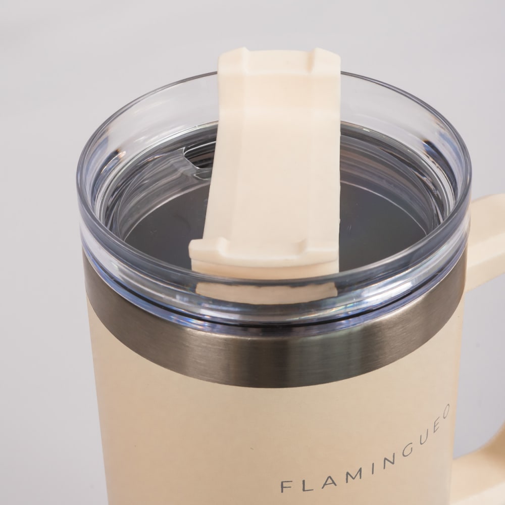 Mug Isotherme 530 Ml Acier 304 – Anti-Fuite 360°, Double Paroi, Paille + Bec, Café Chaud 8h / Froid 16h – Noir Élégant