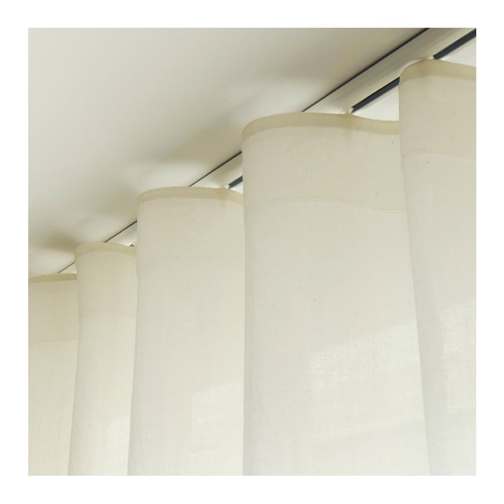 RIFWOVE Rail De Rideau De Plafond Flexible Et Pliable, Rail De Plafond pour Rideaux, Séparateur De Pièce, Rail De Rideau Incurvé avec Rouleaux Muets, Système De Rail De Rideau Incurvé