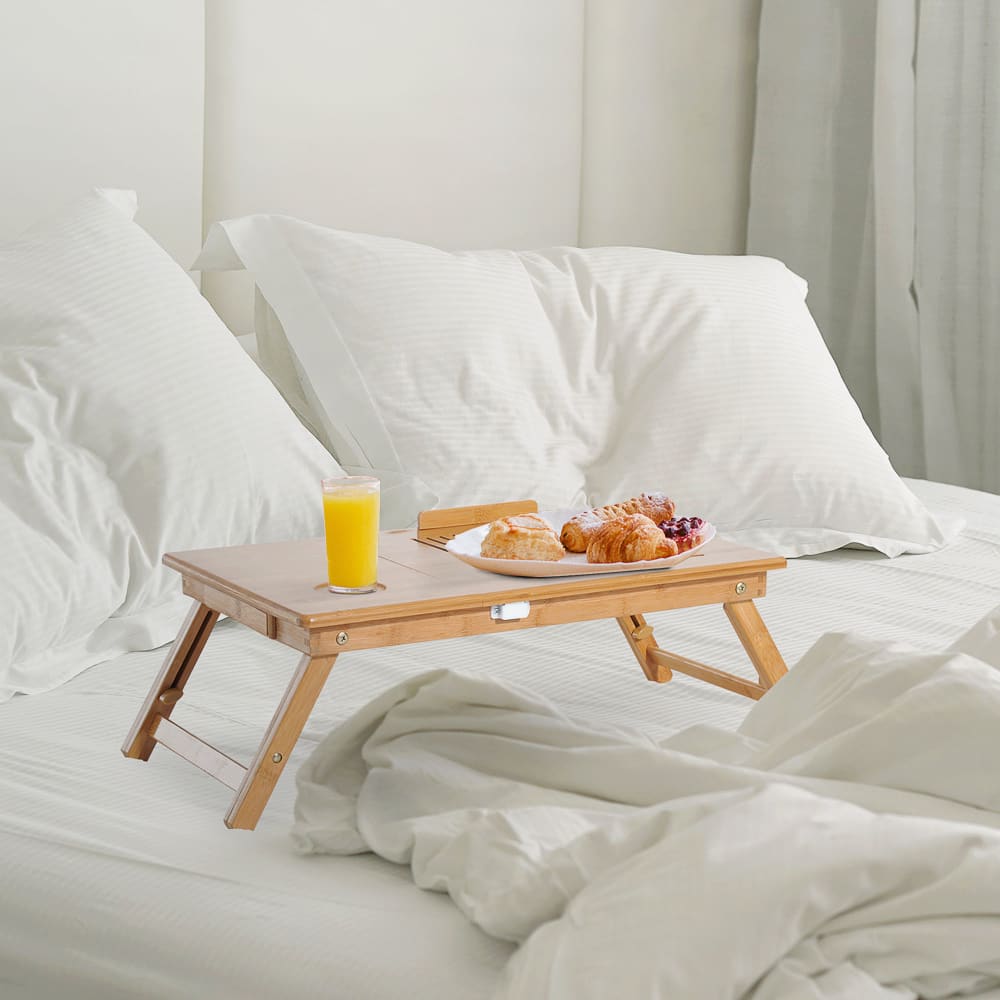 Table de lit Pliable et réglable, Plateau pour Ordinateur Portable avec Plateau inclinable, tiroir, Bureau de lit en Bambou,Support d'Ordinateur (56 * 33 * 24cm Table de lit Pliable et réglable, Plateau pour Ordinateur Portable avec Plateau inclinable, tiroir, Bureau de lit en Bambou,Support d'Ordinateur (56 * 33 * 24cm