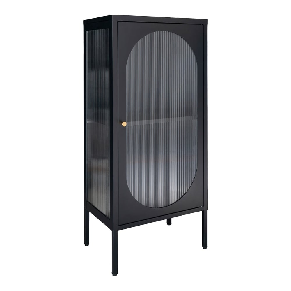 Vitrine industrielle bois et métal chêne naturel 1 porte DIAMOND Choix Vitrine industrielle bois et métal chêne naturel 1 porte DIAMOND Choix