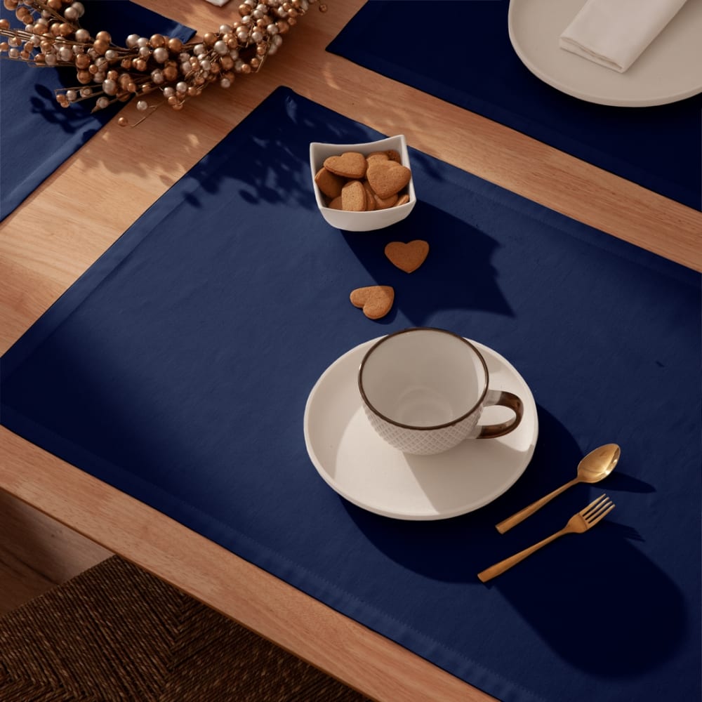 Läufer 32645 - Tovaglietta americana trasparente, 25 x 30 cm, rettangolare, colore blu cristallo, per caffè, vaso di fiori, macchina da caffè, per sala conferenze, ricevimenti, ufficio e cucina