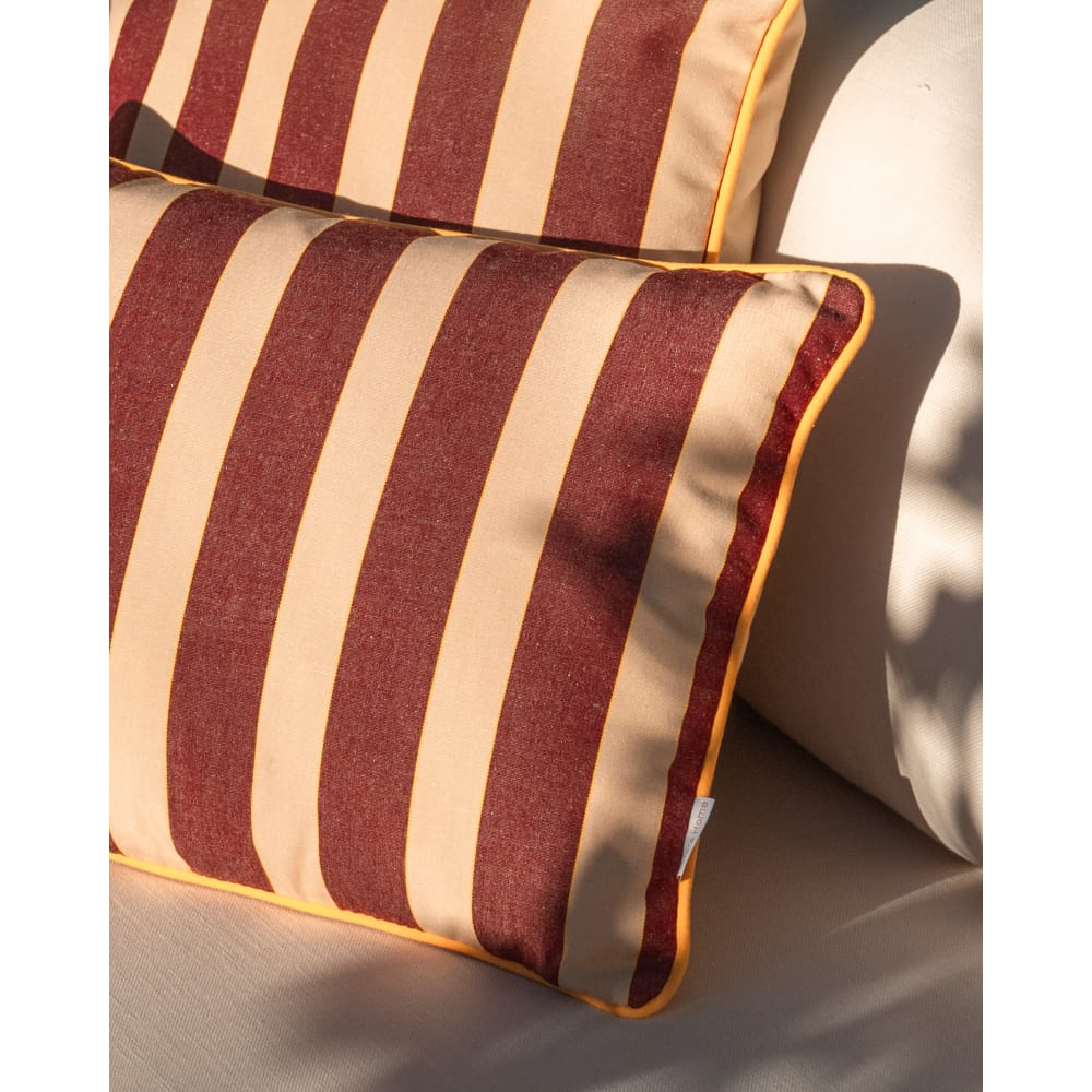 Set Di 2 Cuscini Decorativi A Nodo Morbidi 30cm - Marrone Caramello Per Divano E Letto - 2