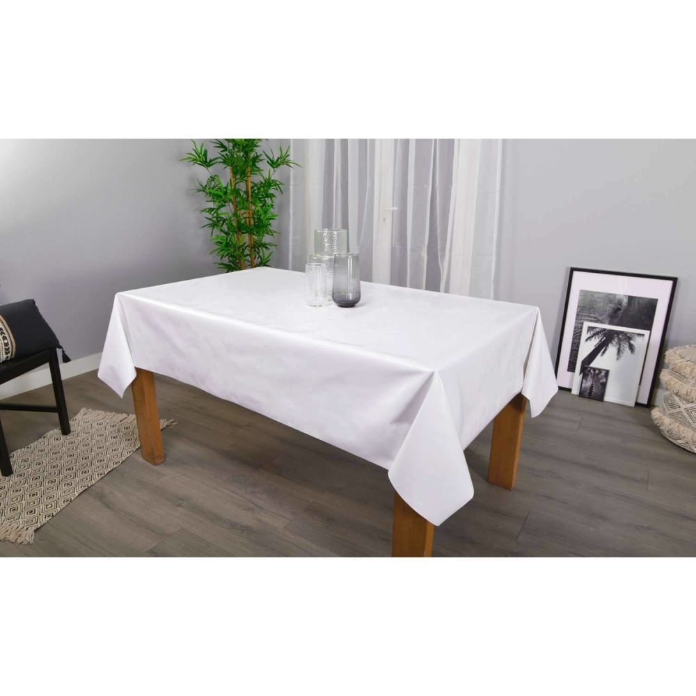 Toile cirée nappe rouge blanc à carreaux 140 cm x 160 cm, lavable