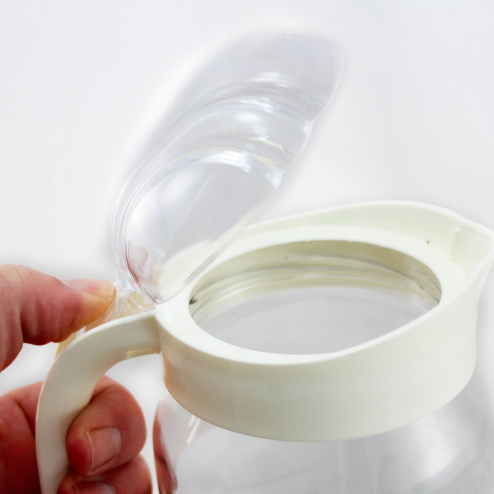 Pichet En Verre Ambré 1,8L Avec Couvercle - Carafe Eau Design Glacier, Bec Anti-Goutte Pour Thé Glacé Et Jus