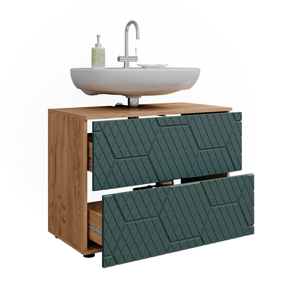Meuble vasque moderne avec lavabo en céramique - rangement Meuble vasque moderne avec lavabo en céramique - rangement