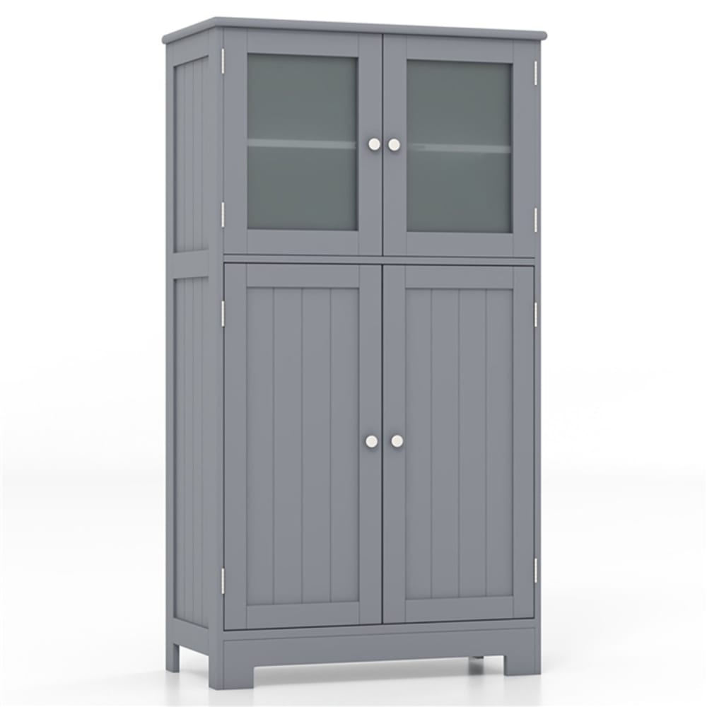 Hochschrank aus Holz 60x30x109cm, Grau
