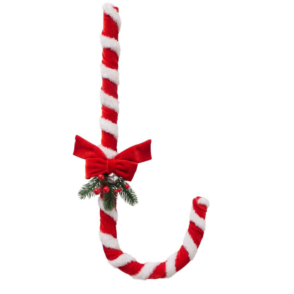 Weihnachtsdeko, 27 x 58 cm, rot-weiß Velvy