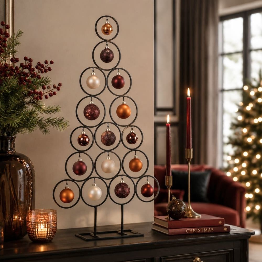 Dekorativer Weihnachtsbaum Schwarz Eisen H118xB15xL53cm X-mas tree