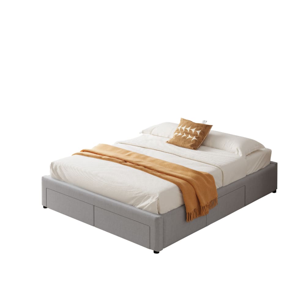Letto Rete Doghe Legno IDMarket Letto Matrimoniale Scandinavo BALTA 140x190cm - Testiera In Tessuto Rosa Chiaro Effetto Velluto Letto Con Rete A Doglie In Legno