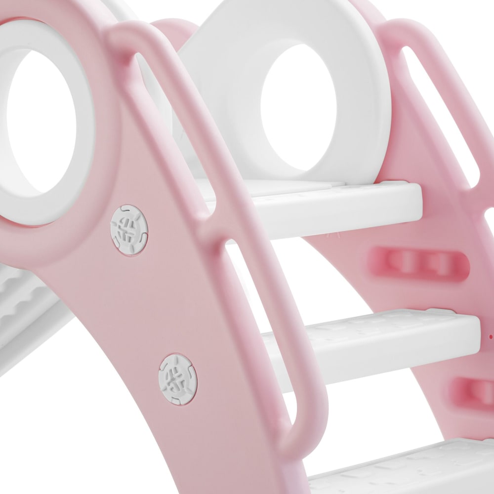 Yaskilosiu Toboggan Enfant 4 en 1 Pliable avec Panier de Basket Jeu d'Intérieur et d'Extérieur