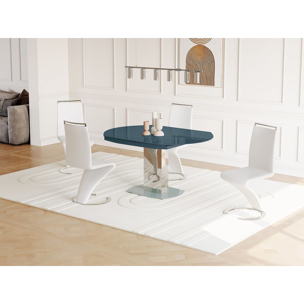 DONA Tavolo Da Pranzo Rotondo Per 4-6 Persone, Nero, Piano Effetto Faggio 110 Cm 89032983