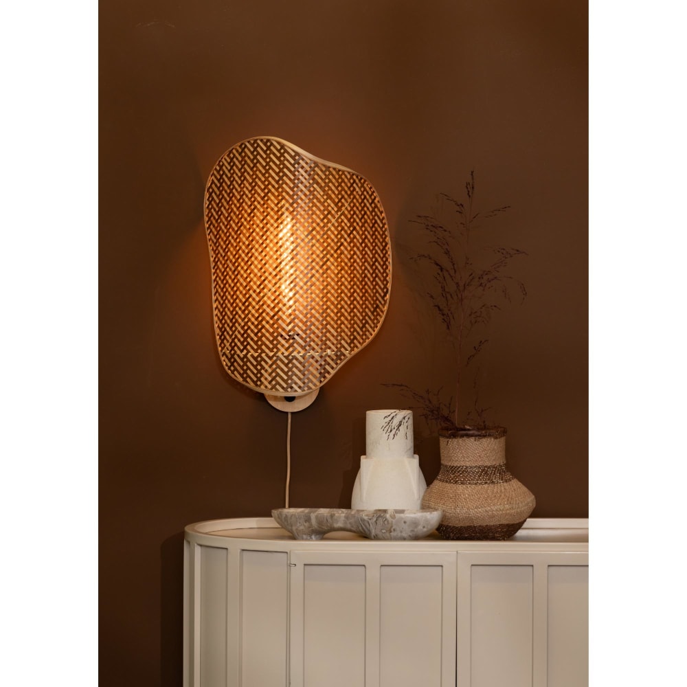 Wandlampe aus Bambus, natrlich, 50x40x50cm Kinabalu | Maisons du Monde