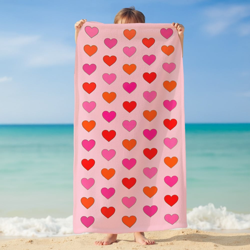 AC-Déco Peppa Pig Serviette Plage Coton Arc-en-Ciel 70x140cm - Multicolore
