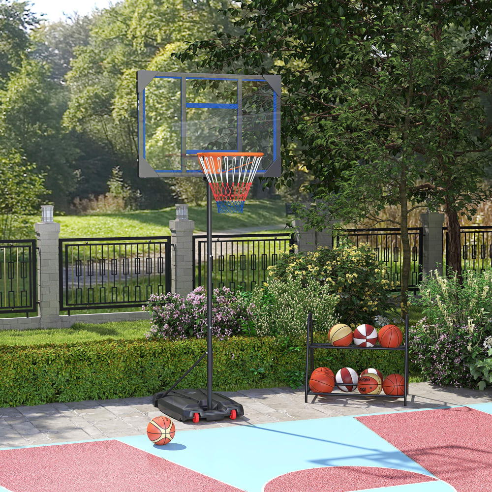 Panier De Basket Pour Enfants Réglable 80-180 Cm - Support Portable Avec Tableau Et Balles