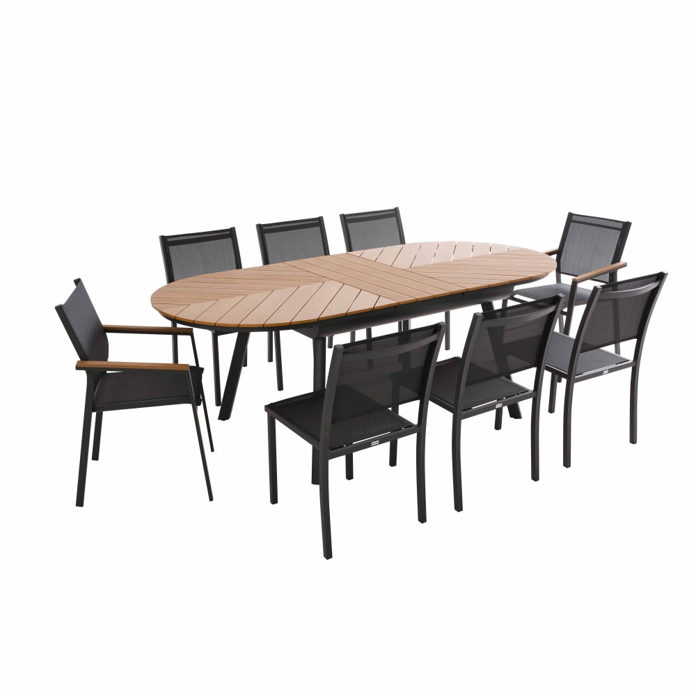 East West Furniture Set Sala Da Pranzo 3 Pezzi: Tavolo Rotondo Con Piedistallo E 2 Sedie In Ecopelle, Finitura Mogano
