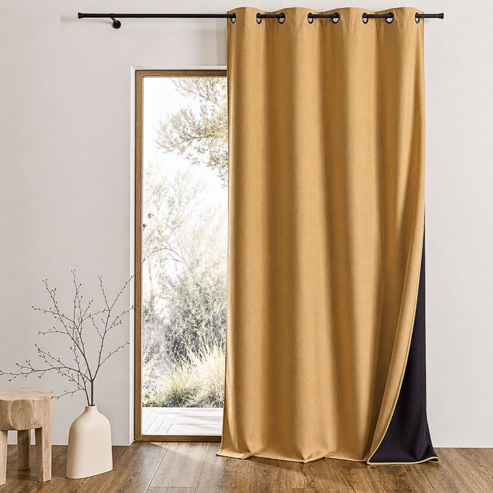 HongYa set di 2 tendine trasparenti con passaggi cromatici, Tessuto, Grau mit Ösen, H/B: 225/140 cm