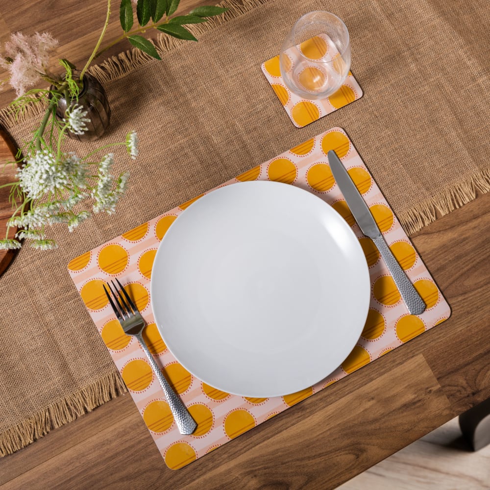 Lot De 4 Sets De Table Fleurs Printemps - Marguerite Lavande, Lavables 30 X 45 Cm