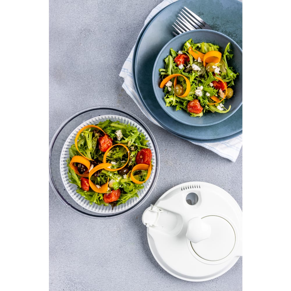Mini Essoreuse à Salade Küchenprofi 2,5 L – Bol + Passoire + Manivelle – Compacte, Efficace Et Lavable Au Lave-Vaisselle