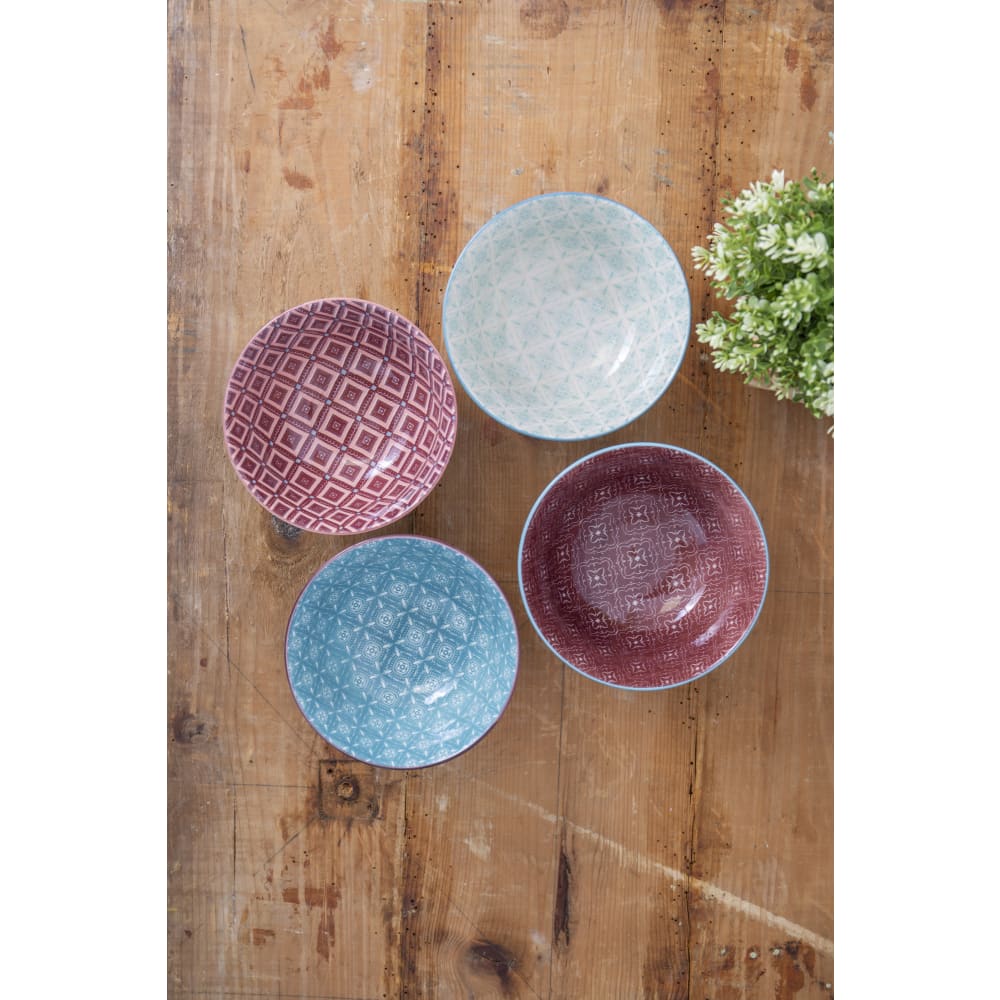 4er Set Dessertschalen Keramik Multicolour