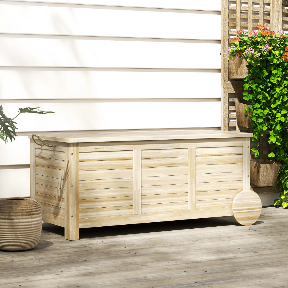 Box Rangement Terrasse Polypropylène Coffre De Rangement Extérieur Outsunny 93L Noir - Étanche, Avec Poignées Et Verrou - Pour Jardin, Terrasse, Balcon Coffre Jardin étanche