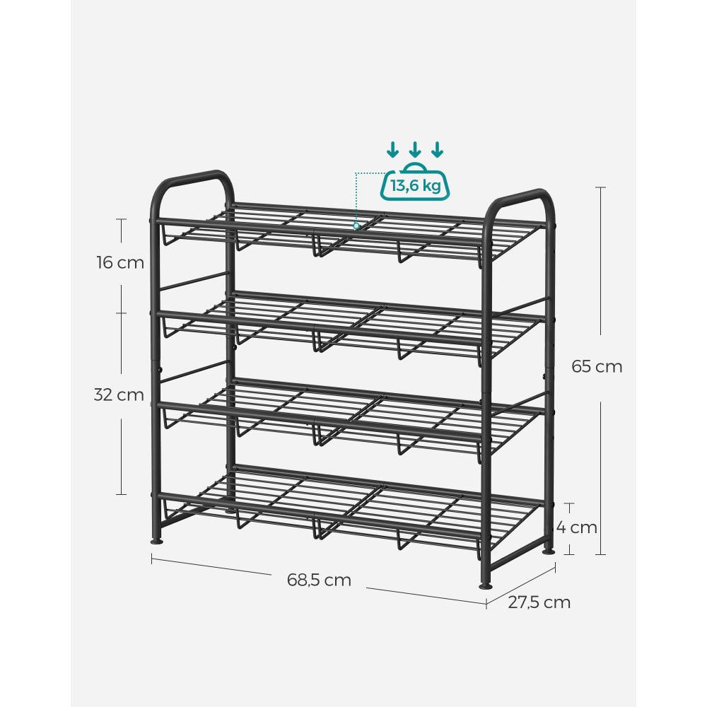 Ifundom – Étagère à Chaussures 4 Niveaux Pour Poupées – 20,2 X 8,7 X 5 Cm – Plastique – Accessoire Maison De Poupée